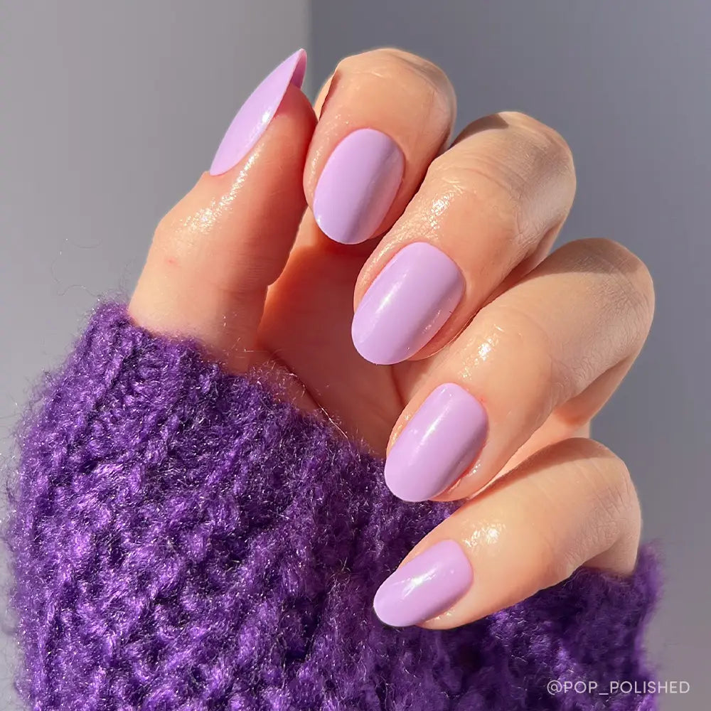 Lilac Press-On Nails|Short Round Shape|Spring Press On Nails