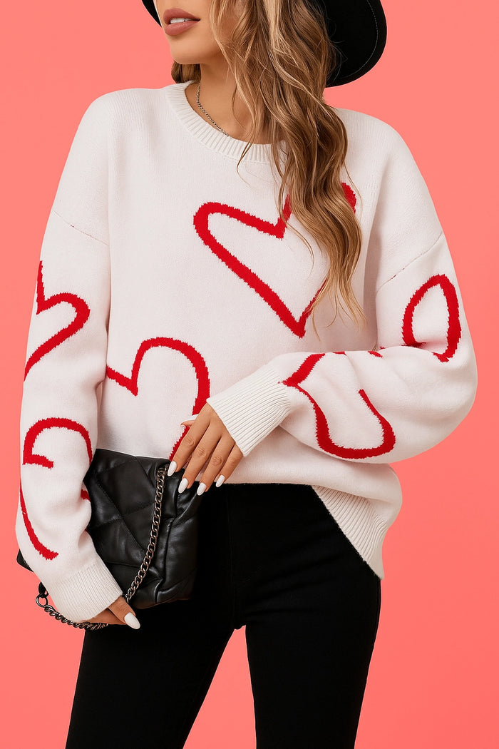 Heart Sweater - Retro-Inspired Graphic