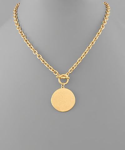 Disc Toggle Necklace