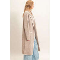 Nola Notched Collar Coatigan Sweater