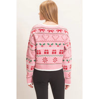 Holly Holiday Jacquard V-Neck Cardigan