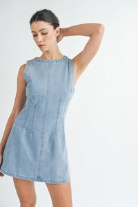 Sweeney Sleeveless Denim Mini Dress