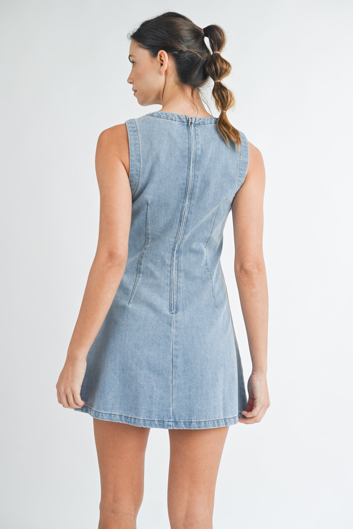 Sweeney Sleeveless Denim Mini Dress