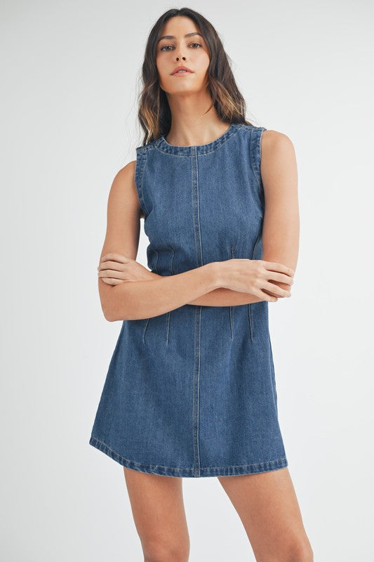 Sweeney Sleeveless Denim Mini Dress