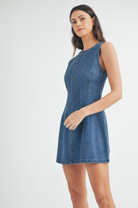 Sweeney Sleeveless Denim Mini Dress