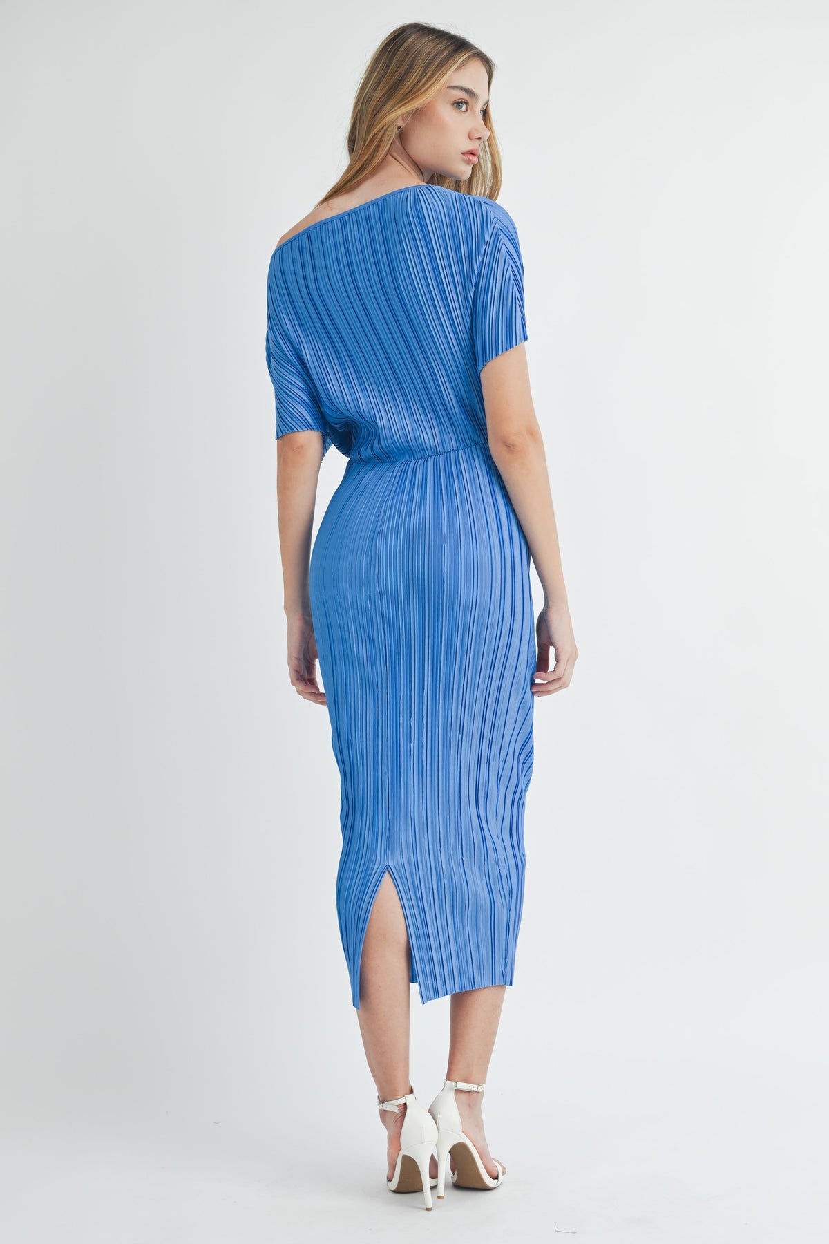 Osha One Shoulder Pleat Dress