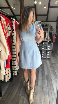 Sweeney Sleeveless Denim Mini Dress