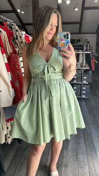 Sage Bow Dress