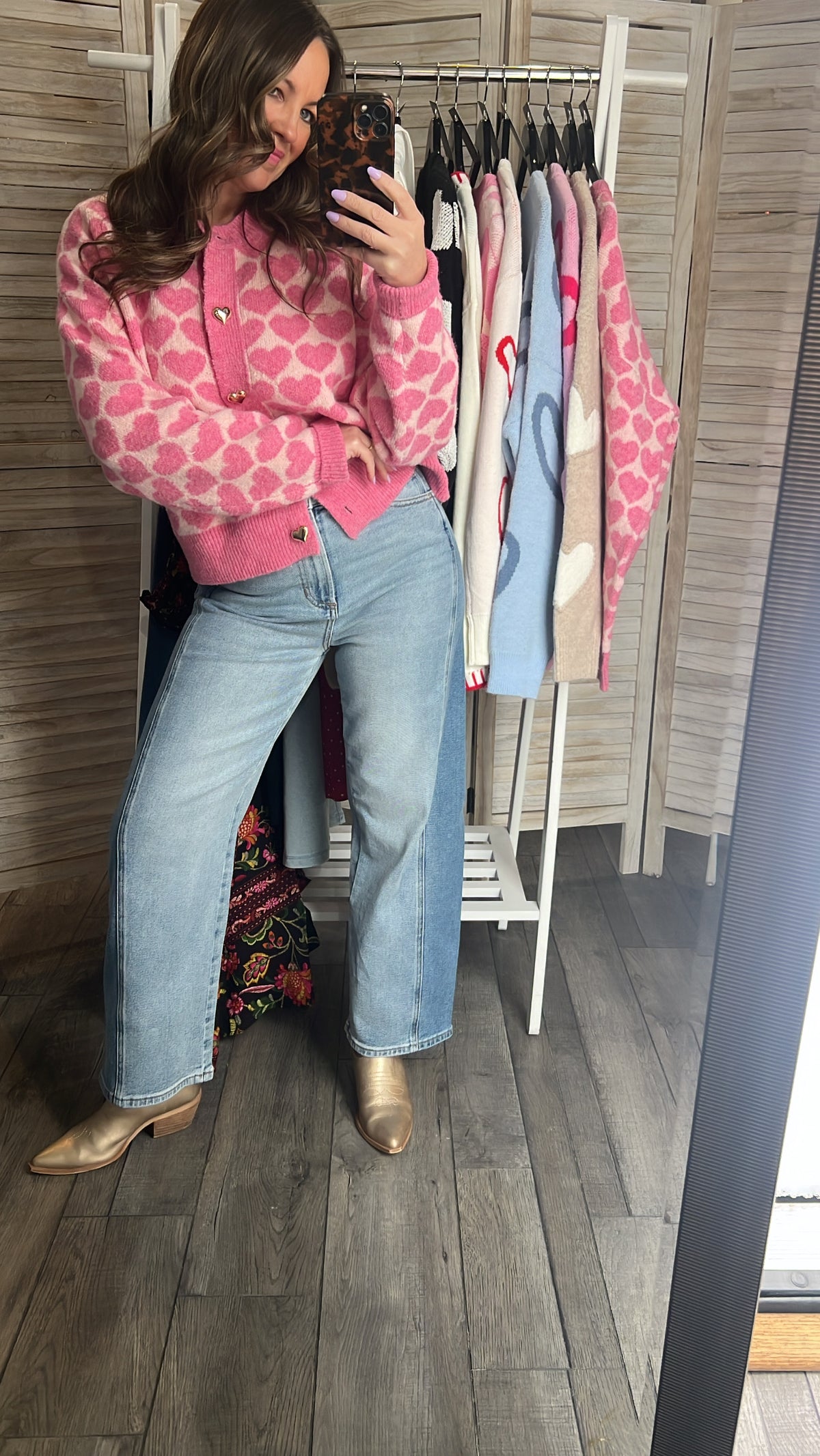 Sweet Heart Button Cardigan