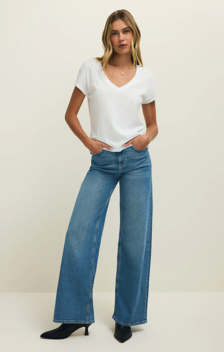 Modern V-Neck Tee - White