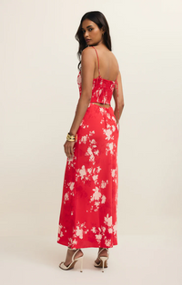 Alyse Darya Floral Maxi Dress - Kiss Me Red
