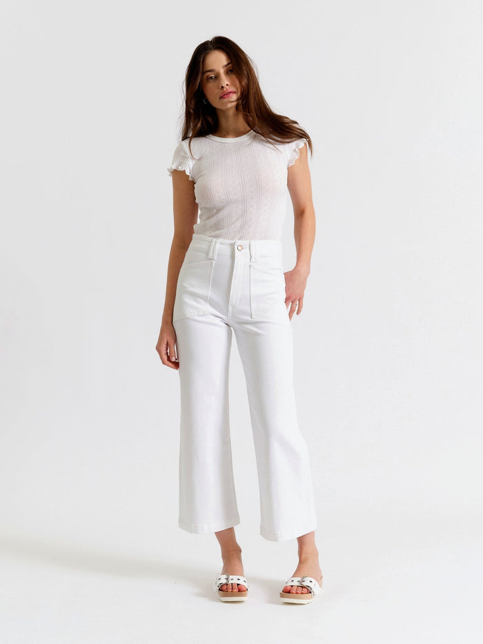 Valley Girl HR Wide Ankle Jean - Lamb
