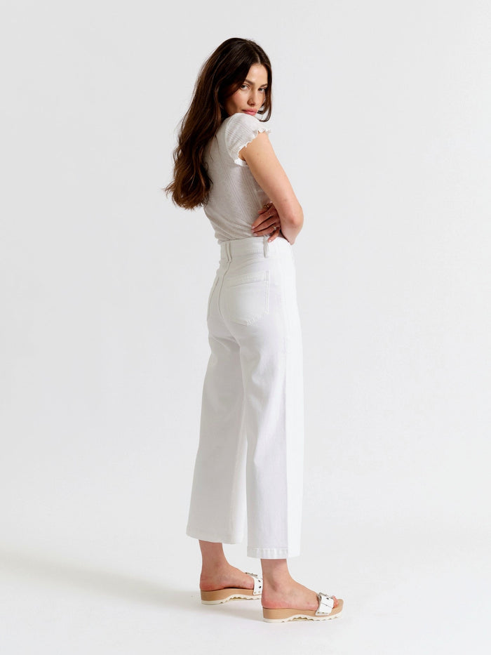 Valley Girl HR Wide Ankle Jean - Lamb