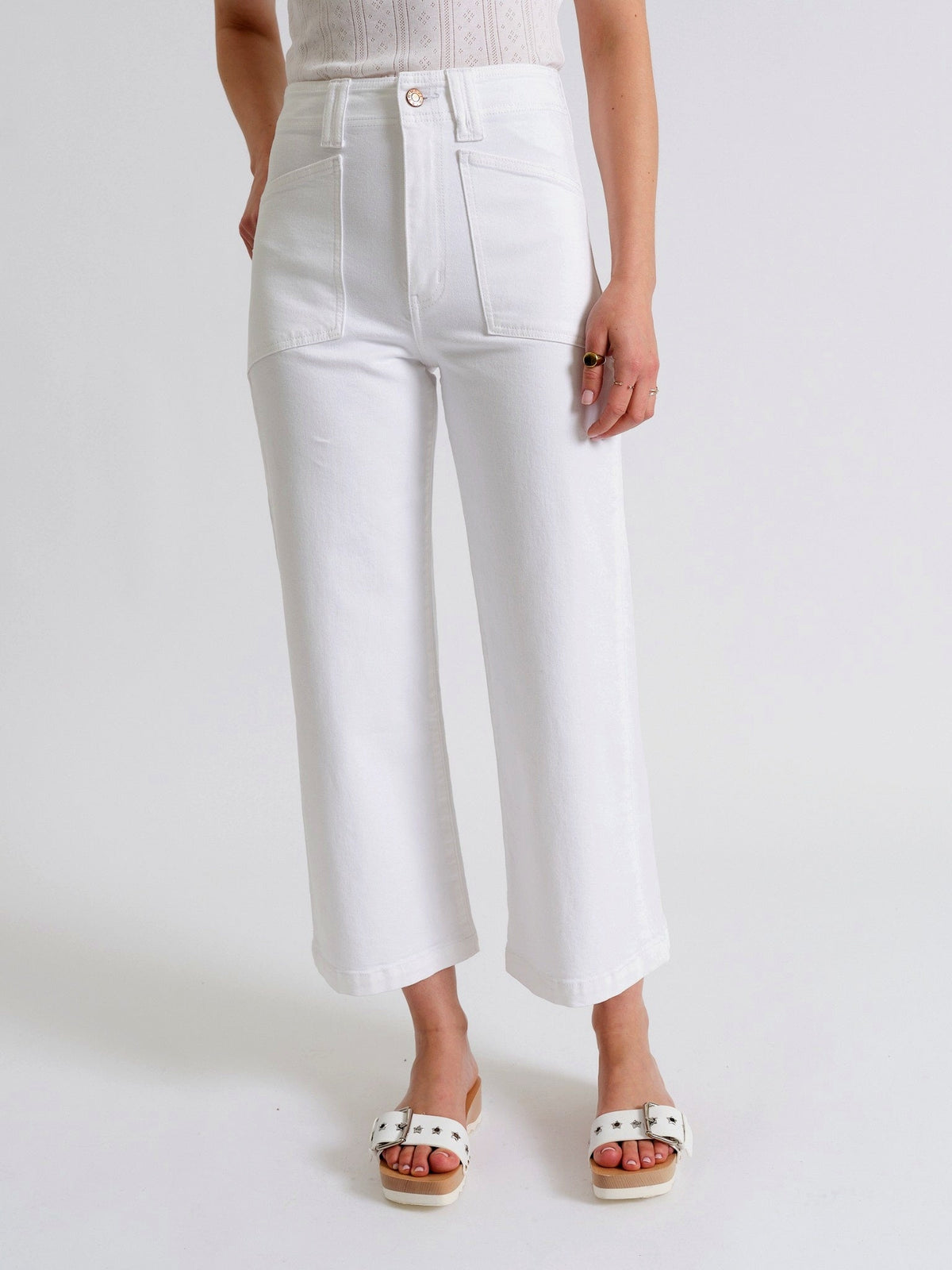 Valley Girl HR Wide Ankle Jean - Lamb