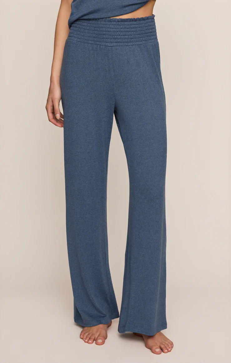 Dawn Smocked Soft Knit Pant - True Navy