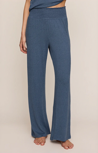 Dawn Smocked Soft Knit Pant - True Navy