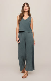 Scout Jersey Crop Flare Pant - Emerald Cove