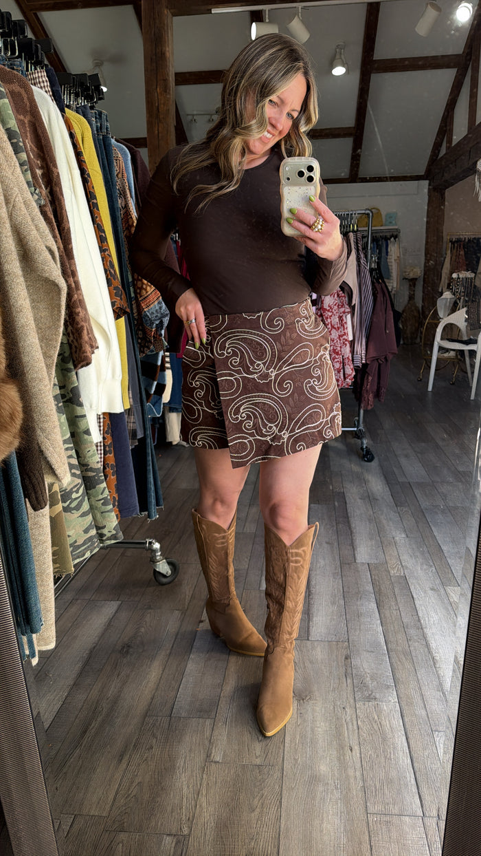 Saddle Stitch Skort