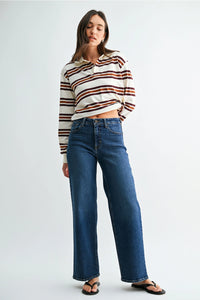 Classic Mid Rise Straight - Dark Denim Just Black Jeans