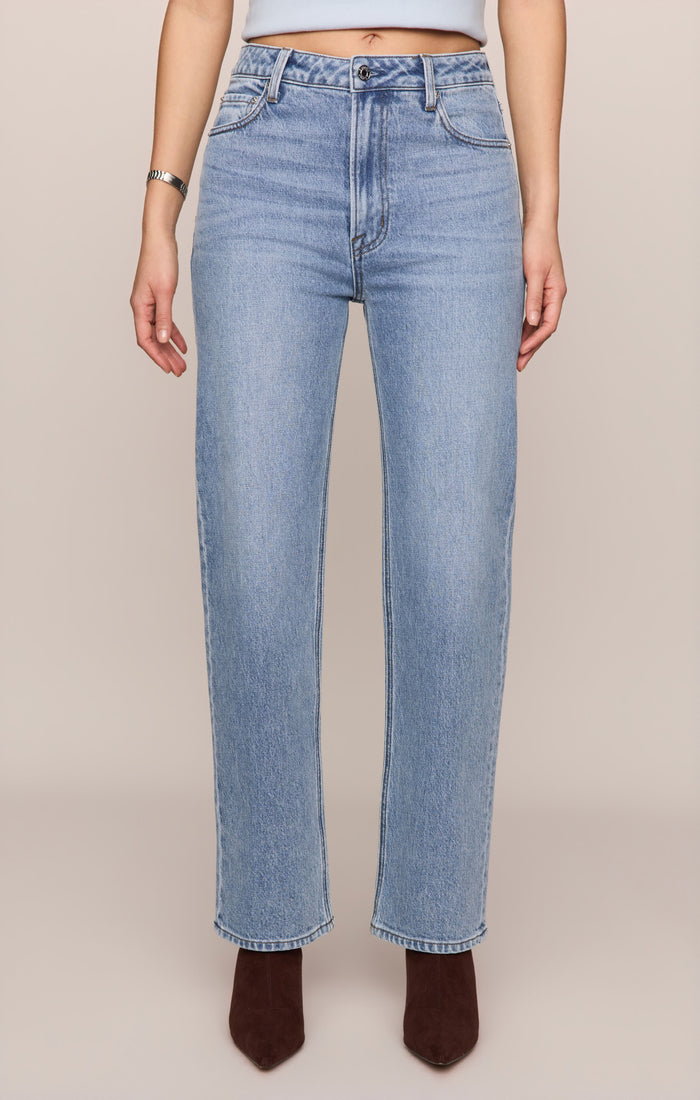 The Muse High Rise Straight Jean in Light Year