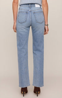The Muse High Rise Straight Jean in Light Year
