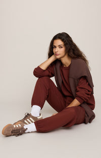 Classic Boyfriend Sweatshirt - Velvet Rouge