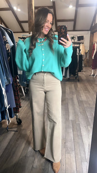 Molly Cardigan Turquoise