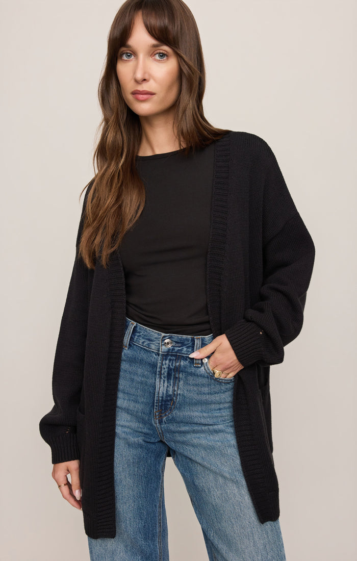 Sanborn Open Cardigan - Black
