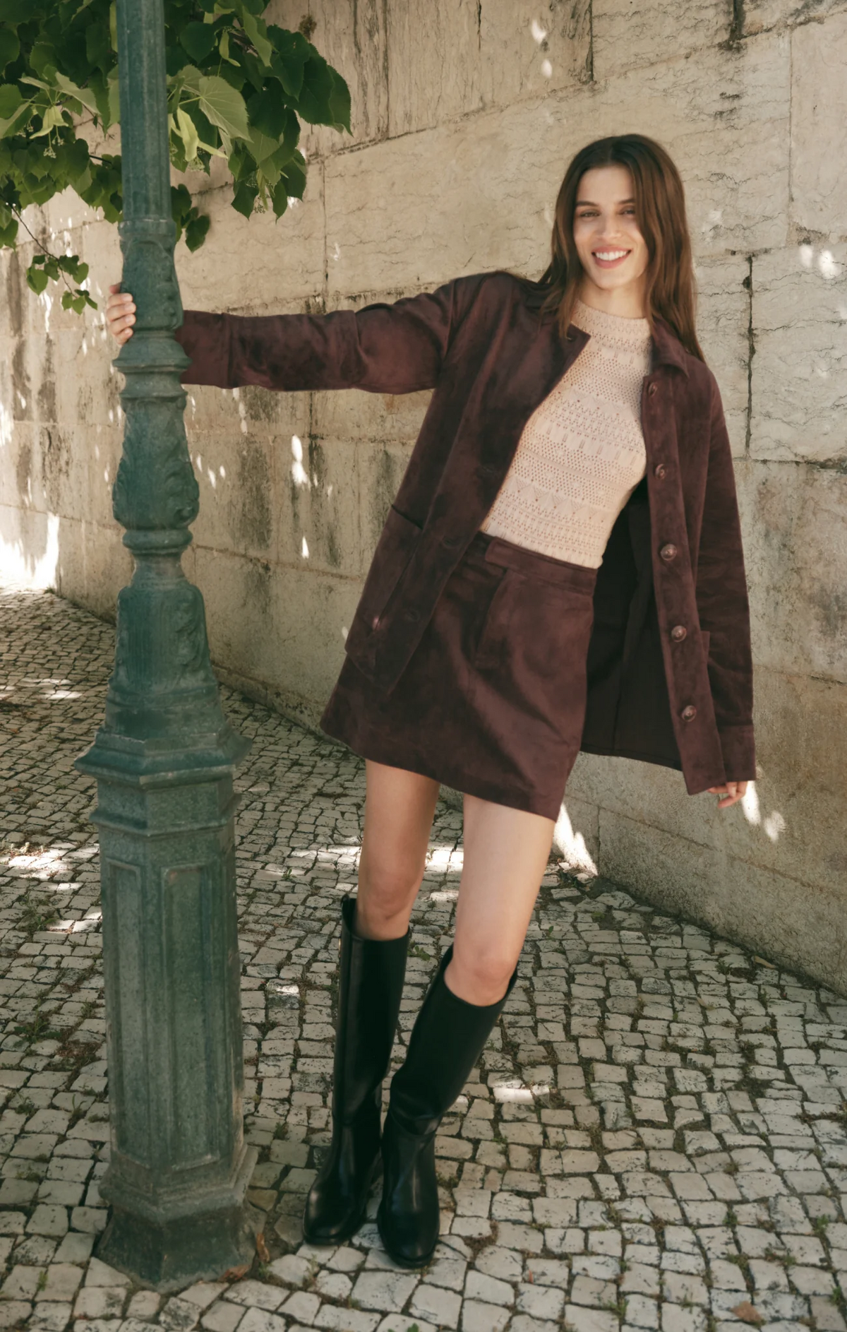 Perri Suede Mini Skirt