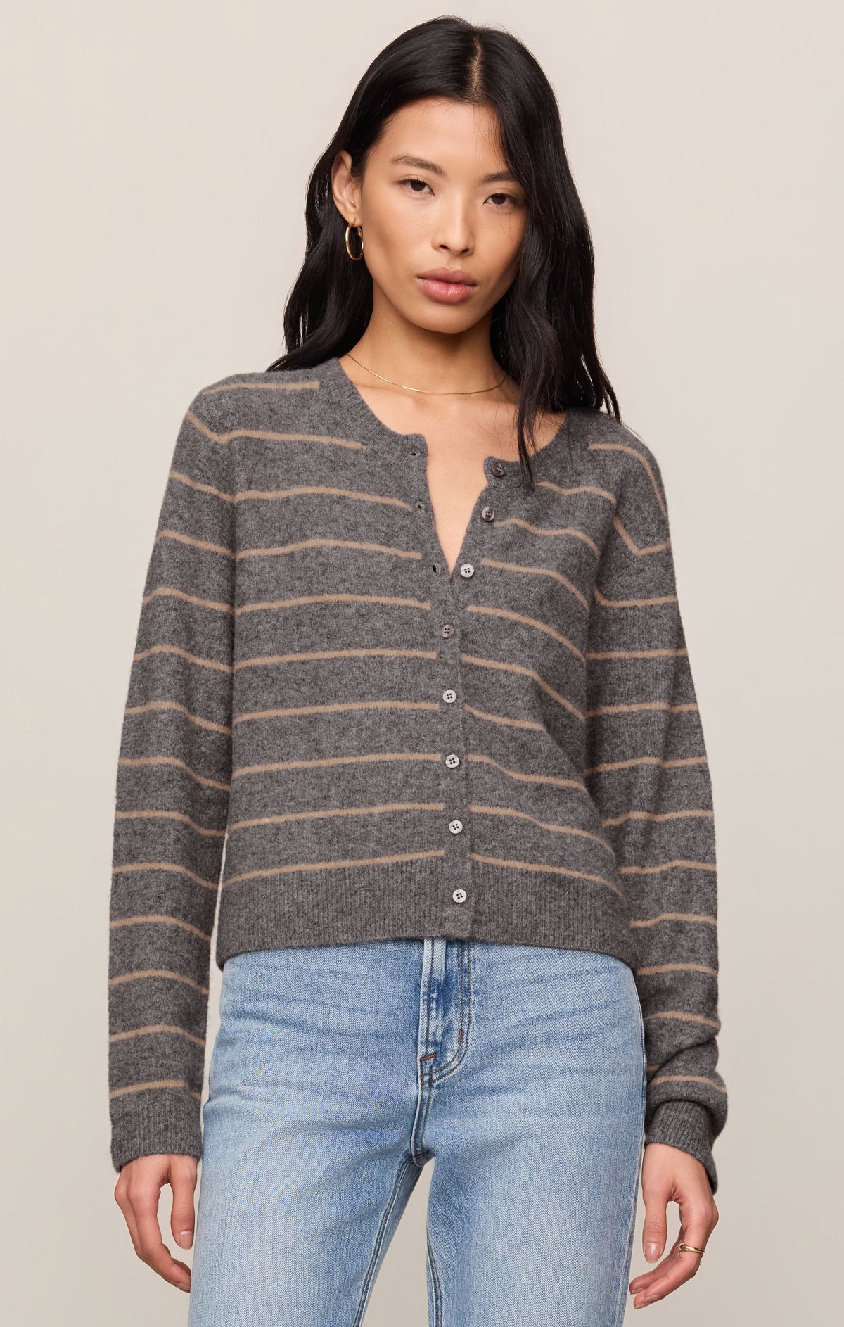 Medina Cozy Stripe Cardigan