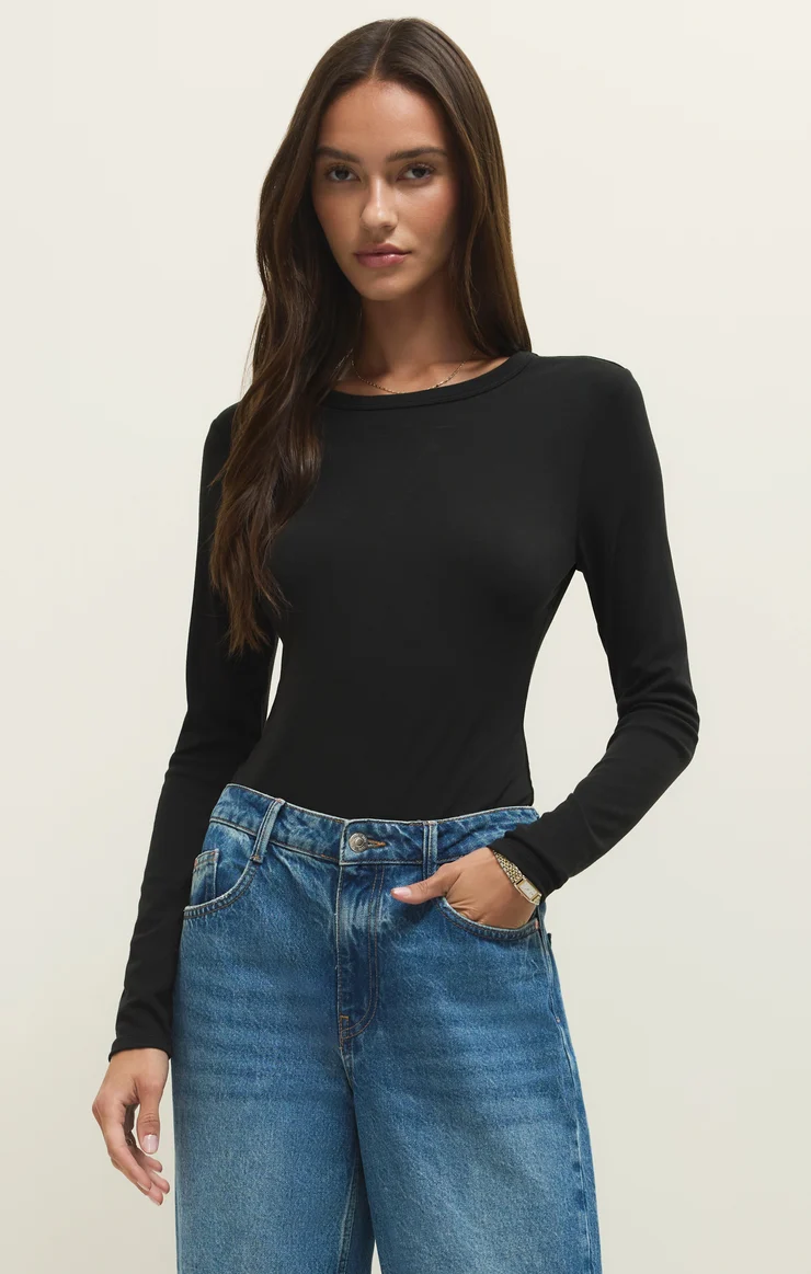 Second Skin LS Crew - Black