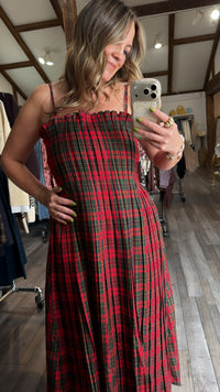 Plaid About You Pleat Dress