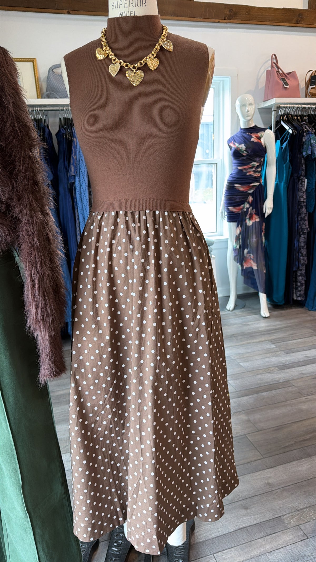Chocolate Polka Dot Kiss Dress