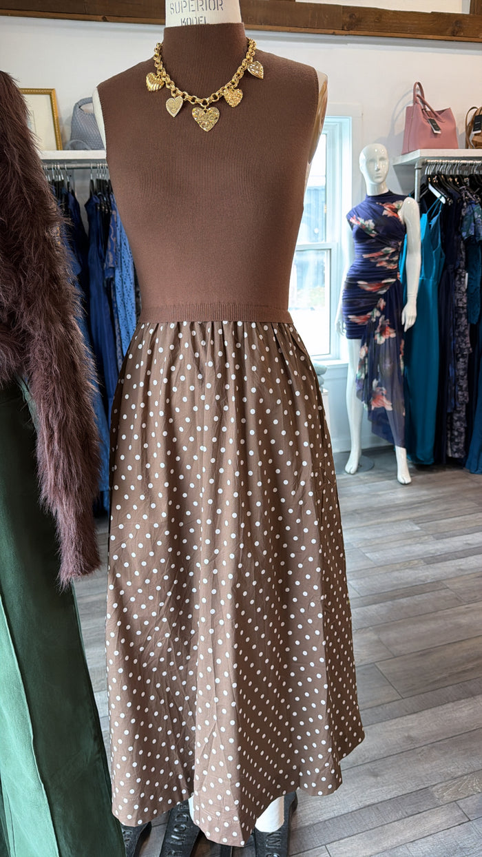 Chocolate Polka Dot Kiss Dress
