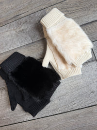 Lexie Lux Faux Fur Fingerless Gloves