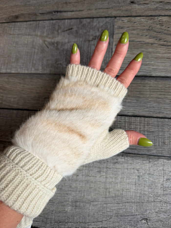 Lexie Lux Faux Fur Fingerless Gloves