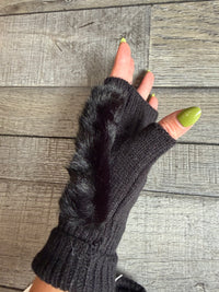 Lexie Lux Faux Fur Fingerless Gloves