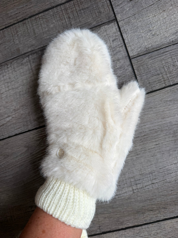 Plushie Faux Fur Convertible Mittens
