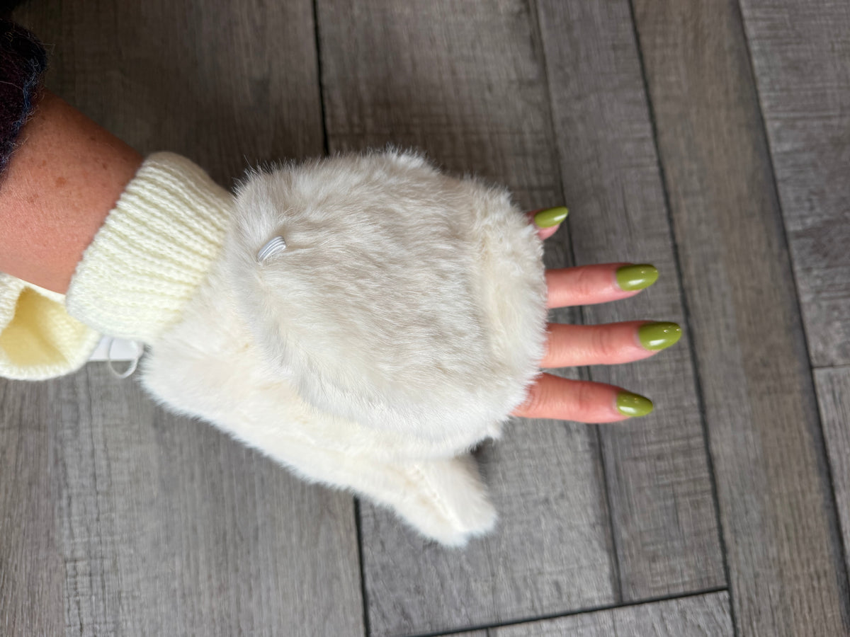 Plushie Faux Fur Convertible Mittens