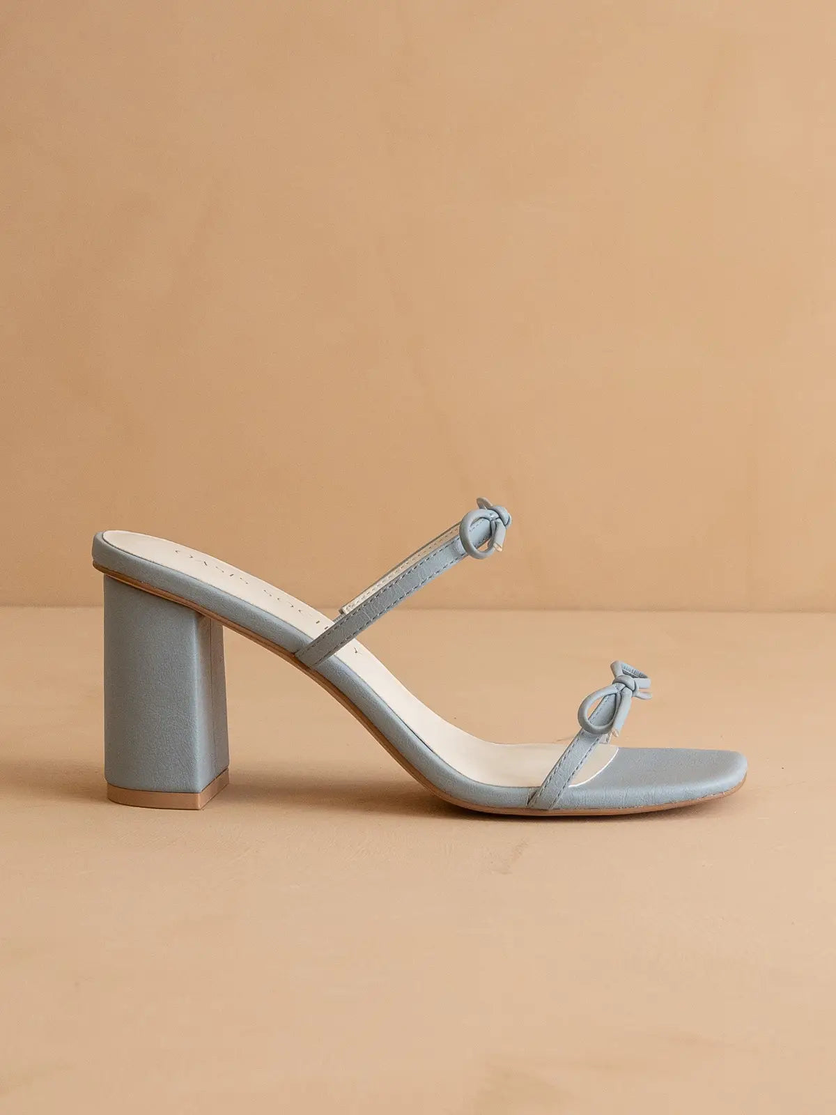 The Wendy | Blue Double Strap Bow Heels Blue