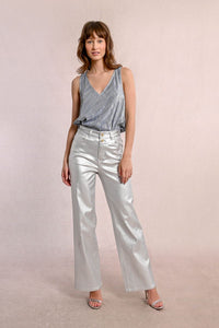 Silver Coated Pants