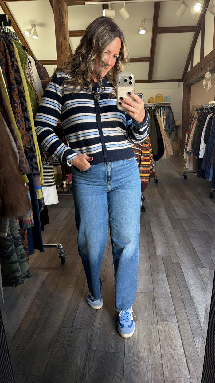 Medina Stripe Cardigan - Eclipse