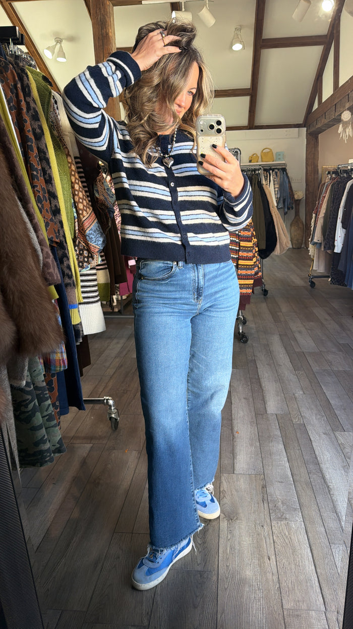 Medina Stripe Cardigan - Eclipse