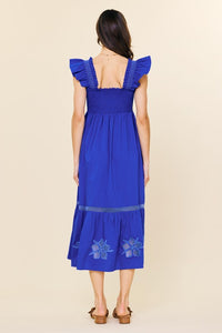 Connie Cobalt Embroidery Dress