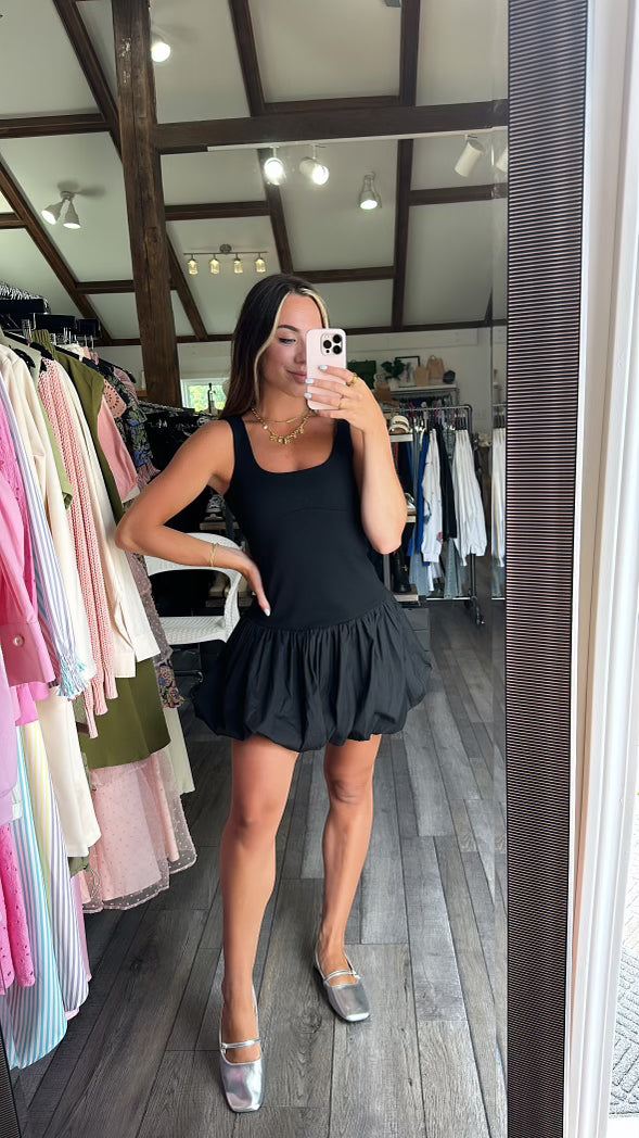 Zola Bubble Hem Mini Dress