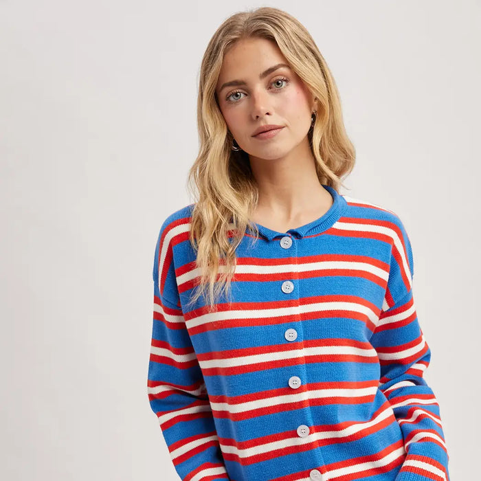 Flagship Striped Button Up Stripe Sweater