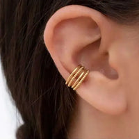 Ear Cuff 18k Gold Plated Stainless Steel