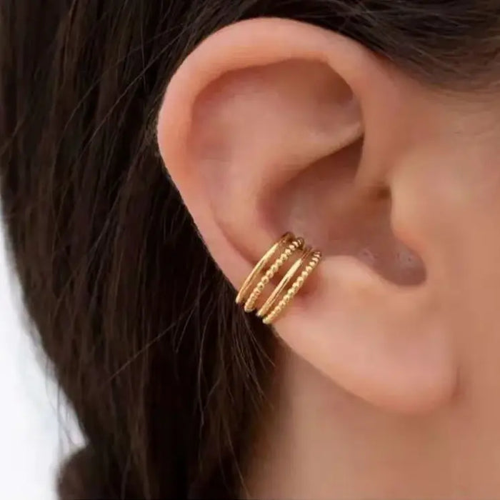 Ear Cuff 18k Gold Plated Stainless Steel
