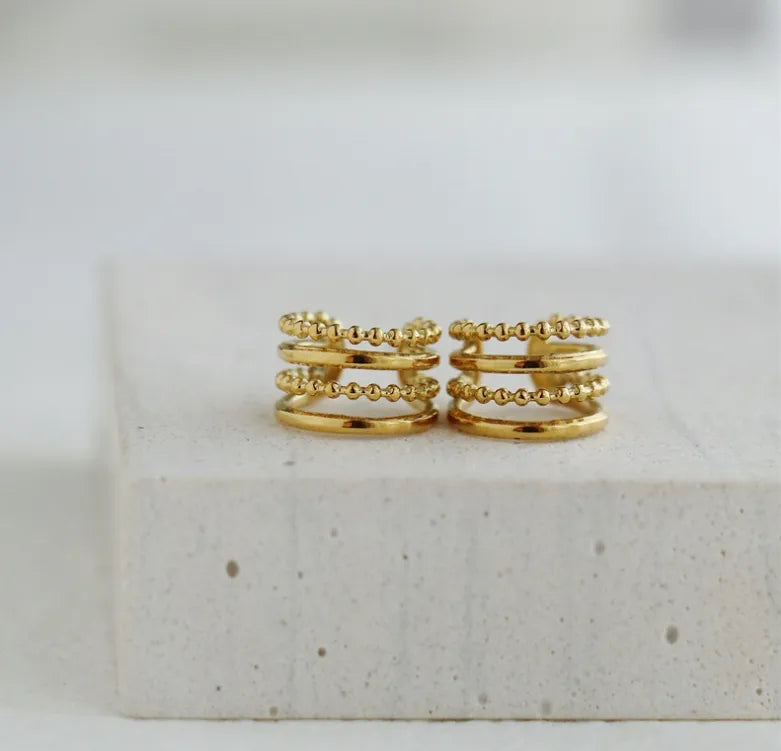 Ear Cuff 18k Gold Plated Stainless Steel