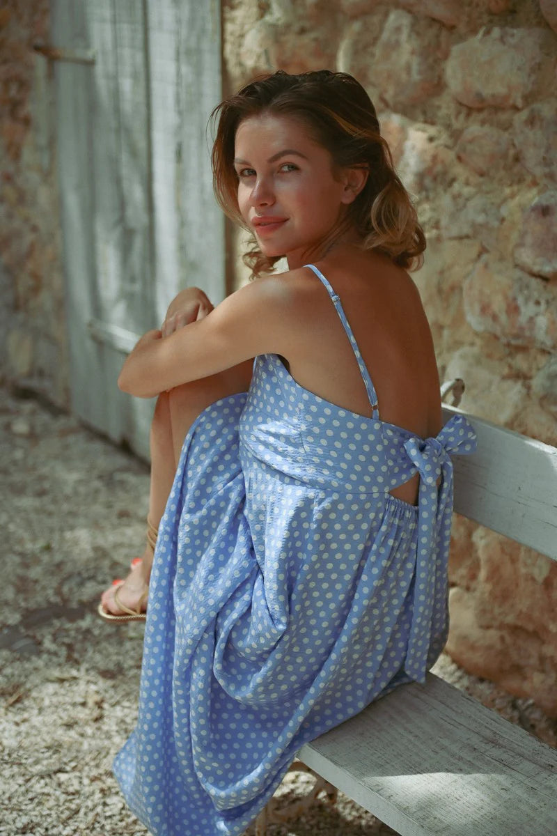 Betty Blue Dot Dress